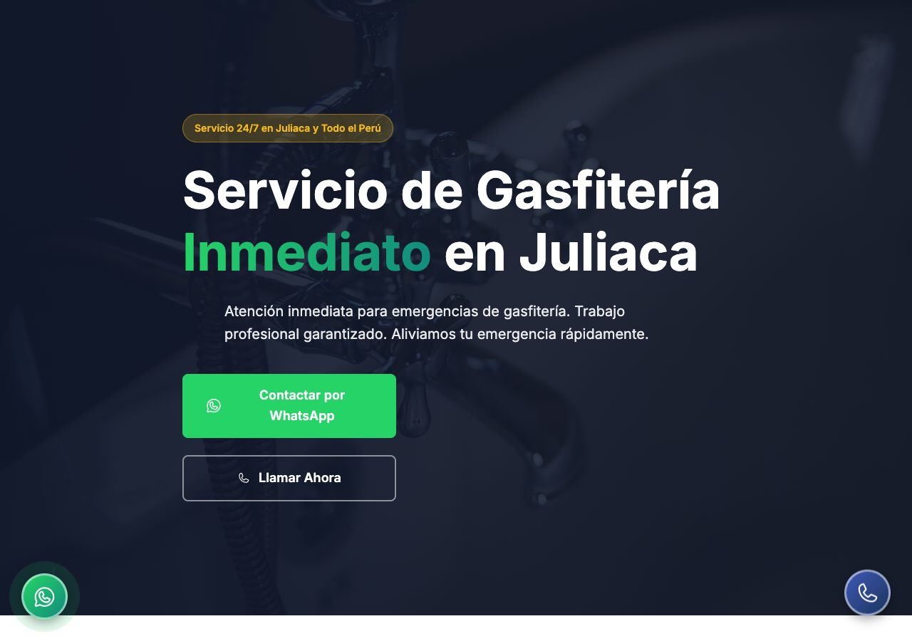 Gasfitero en Juliaca 24/7